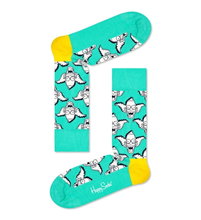 Happy Socks Skarpetki Dzienna Crew The Simpsons Krusty Klaun (Bawełna organiczna) miętowy - 1 para